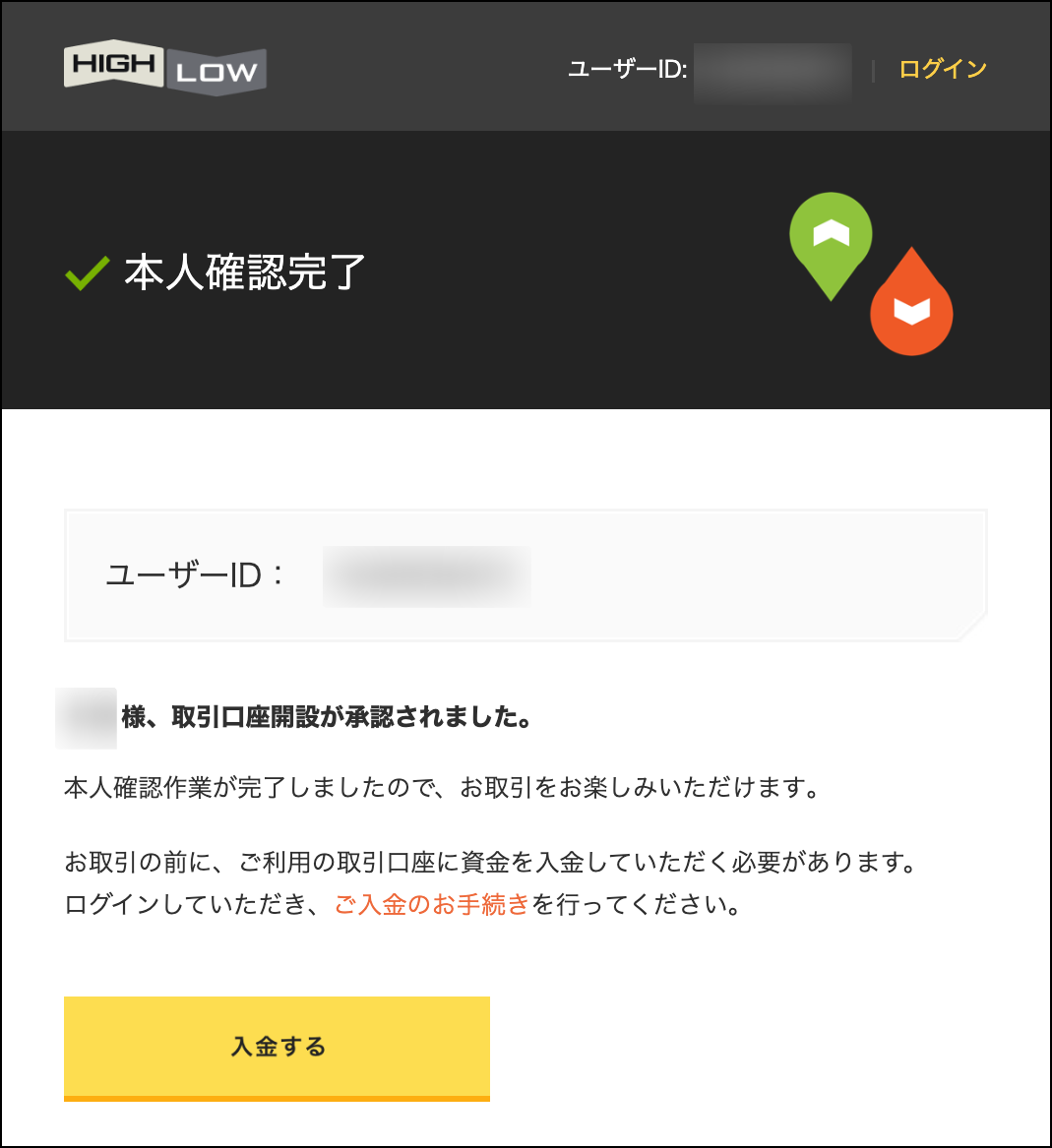 ハイローオーストラリアの口座開設後に口座開設ボーナスを受け取る手順