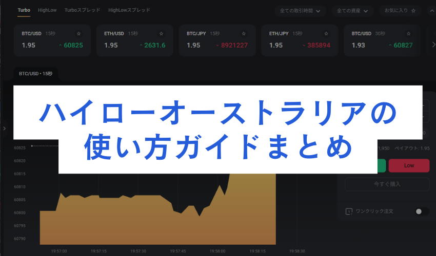ハイローオーストラリアの使い方ガイドまとめ